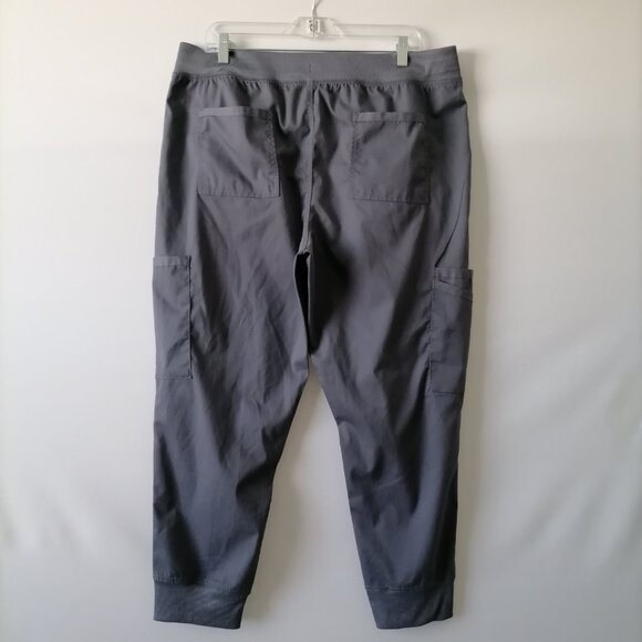 Landau Pro Flex Womens Gray Straight Leg Cargo Pocket Scrub Pants Size PXL - Picture 4 of 7